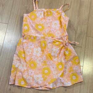 💙 Floral Pink and Yellow Kids Romper Dress 💙